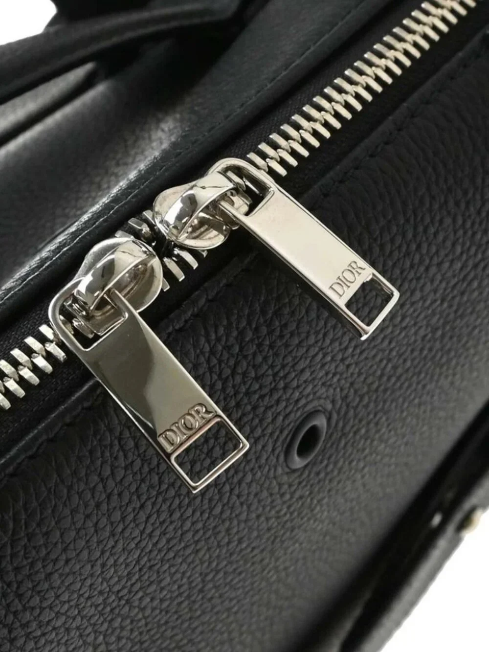 Christian Dior Black Aged Calfskin Backpack